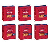 6 x Barilla Mezze Penne Rigate al Bronzo Bronze Drawn Pasta 400 g Raw Processing Method