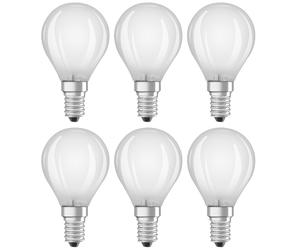6 x Bellalux LED Filament Drop 4W = 40W E14 Matte 470lm Bulbs Warm White 2700K