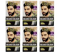 6 x Bigen Men's Beard Colour | No Ammonia Formula with Aloe Extract & Olive Oil - 101 Natural Black