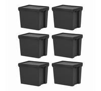 Wham Bam Recycled Storage Box and Lid Black 36Ltr
