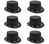Quickdraw Black Tall Top Hat Hard Topper Adult Magician Victorian Ringmaster