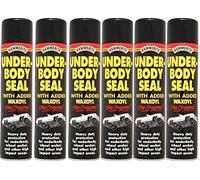 6 x Black Underbody Seal Aerosol with Waxoyl 600 ml Hammerite Protection by Hammerite