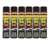 6 x Black Underbody Seal Aerosol with Waxoyl 600 ml Hammerite Protection by Hammerite