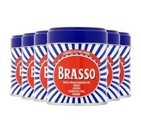 6 X Brasso Metal Polish Wadding 75G For Brass Copper Stainless Steel & Chrome