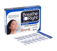 6 x Breathe Right Drug-Free Nasal Strips Large Size for Normal Skin 10 Strips