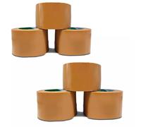 6 x Brown Parcel Tape Strong Packing Carton Sealing 70mm x 100M Packaging Rolls