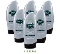 6 x BRUT ORIGINAL SHOWER GEL 250ml THE RARE & HARD TO FIND OLD FASHION BOTTLE