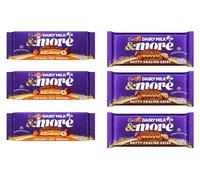 6 x Cad Dairy Milk & More Nutty Praline Crisp 180g and Caramel Nut Crunch Chocolate Bar 200g, Milk Chocolate Dairy Milk Bar, Suitable For Vegetarians Perfect for Sharing and Gifting