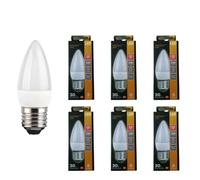 6 X Candle Led 3.8W Light Bulb ES E27 Warm White 2700K for Any Space | Energy Saving Lamps Bulb for Daily Use | Suitable for Ceiling Lights and Decorative Home Lighting