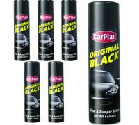 6 X CARPLAN ORIGINAL BLACK TRIM & BUMPER SHINE 500ML EACH