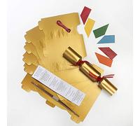6 x Christmas Cracker Kit Standard (12" / 31cm)- DIY Make Your Own Christmas Crackers - Choose Colour (Gold)