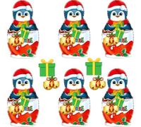 6 x Christmas Milk Chocolate Figure 36g - Smooth Milk Chocolate with Milky White Lining - Fun Festive Treat with Hidden Toy - Knd