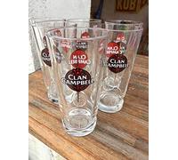 6 x Clan Campbell Conical Whisky Glasses