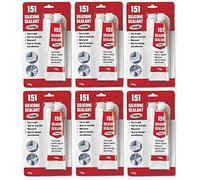 6 x Clear Silicone Sealant