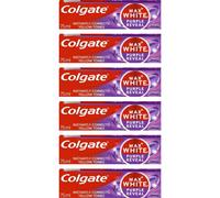6 x Colgate Max White Purple Whitening Toothpaste 75ml