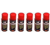 6 x Compressed Air Duster Spray Can 200ml Cleans & Protects Laptops Keyboards BN