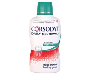 6 x Corsodyl Daily Fresh Mint Alcohol Free Mouthwash 500ml