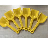 6 x DANTOY VERY STRONG YELLOW SAND SPADES 24cm play kids sandpit shovels 1120