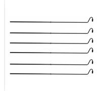 6 x Designed to fit TentBox Lite 2.0 Replacement Awning Porch Poles, Black, Entire Set of 6
