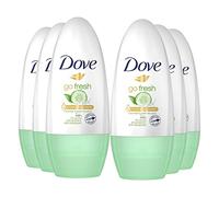 6 x Dove 48H protection Anti-perspirant Roll On 50 ml - Cucumber & Green Tea