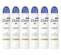 6 x DOVE ORIGINAL ANTIPERSPIRANT DEODORANT SPRAY 48hr 250ml
