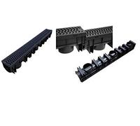 6 x Drainage Channel Polydrain Heelguard (Formally Fernco Heelguard) 1m Lengths Storm Drain Channel Linear 13cm High by 12cm Wide Water Rain Storm Shower Wetroom Garden Driveway