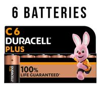 Duracell +100% Plus Power C LR14 MN1400 Alkaline Batteries | 6 Pack