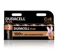 6 X DURACELL C SIZE PLUS POWER ALKALINE C4 BATTERIES LR14 MN1400 EXPIRY 2029
