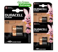 6 x Duracell CR123 3V Lithium Photo Battery DL123A CR17345 2032 Expiry NEW PACKS
