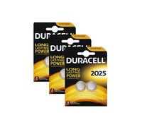 6 x Duracell CR2025 3V Lithium Coin Cell Battery 2025, DL2025, BR2025, SB-T14
