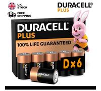 6 X Duracell D Plus Power LR20 MN1300 Alkaline Batteries Duralock Longest Expiry