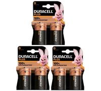 6 x Duracell D Size Plus Power Alkaline Batteries 1.5V LR20 MN1300 2 Pack x 3