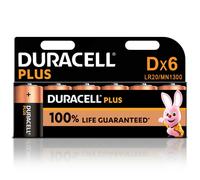 6 X DURACELL D SIZE PLUS POWER ALKALINE BATTERIES LR20 MN1300 - EXPIRY 2035