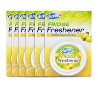 6 x Duzzit Fridge Freshener Fresh Lemon Scent - Refrigerator Deodoriser Odour Eliminator for Fridge & Freezer, Long Lasting Food Smell Remover, Compact Fridge Air Freshener for Kitchen Use