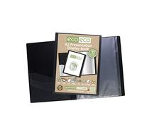 6 x eco-eco A2 50% Recycled 10 Pocket Black Folder Presentation Display Book