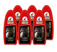 6 x Erdal Express a nagé 1-2-3 Gloss Black - with Beeswax