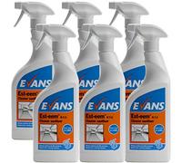 6 x Evans Est-eem Unperfumed Ready to Use Anti Bacterial Cleaner Sanitiser and Terminal Disinfectant 750ltr bottles