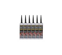 6 X Everbuild Roof & Gutter Butyl Sealant Black Waterproof and Sealing