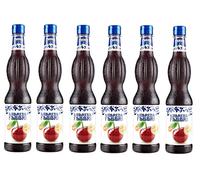 6 x Fabbri Sciroppo di Amarena Syrup Black Cherry Syrup Ideal for Cocktails and Drinks Alcohol-Free Drinks PET 560 ml