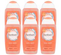 6 x FEMFRESH SOAP FREE WASH INTIMATE HYGIENE LIGHTLY FRAGRANCED 250ml