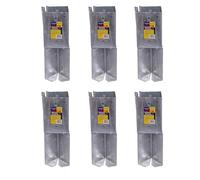 6 x Fence Post Holder 75mm posts Support Concrete In Shoe Anchor Clamp Grip Galvanised for 75mm x 75mm posts (3") Eliza Tinsley Swiftpost, Pack of 6