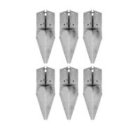 6 x Fence Repair Post Holder 75mm posts Support Drive Down Spike Clamp Grip Galvanised for 75mm x 75mm (3") posts, Eliza Tinsley Swiftpost, Pack of 6