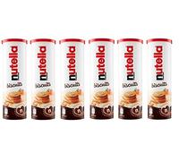 6 x Ferrero Nutella Biscuits with Cremoso Cuore di Nutella Biscuits with Creamy Nutella Heart Biscuits 166 g Tube