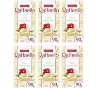 6 x Ferrero Raffaello Chocolate with Almond Cream and Coconut 90 g Bar
