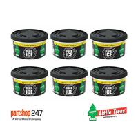 6 x Fiber Can Black Ice Little Trees Magic Tree Car Home Air Freshner