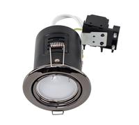 ValueLights Black Chrome Cool White LED Tiltable Ceiling Downlight 6 Pack - Size: 11 x 10.5 x 10.5cm - Wilko