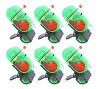 6 x Fishing Bite Alarm with LED and Sound | The 80 dB buzzer and LED signal provide reliable information every time you bite the fishing rod.
