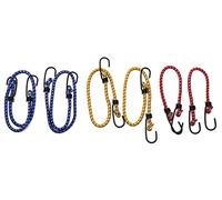 6 x fiXte Elastic Bungee Cords with Metal Hooks for Secure Tie Downs 30cm 45cm and 60cm