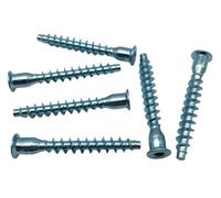 6 x Flat Pack Furniture/Carcass Screws, Confirmat Type For 5mm Holes - 100214