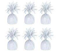 6 x Foil Balloon Weights - 170g Heavy Helium Balloon Holders with Loop for Parties, Birthdays, Weddings, Christmas & Event Decorations